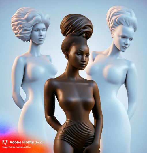 Firefly 3d printed statutes of curvy sexy girl model 71296