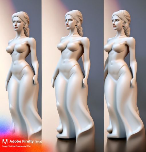 Firefly 3d printed statutes of curvy sexy girl models 90663